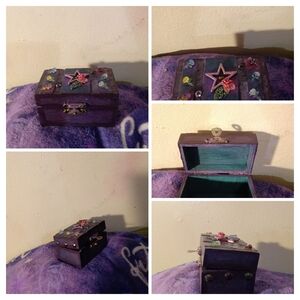 Purple Decorative Trinket Box with Star Design
